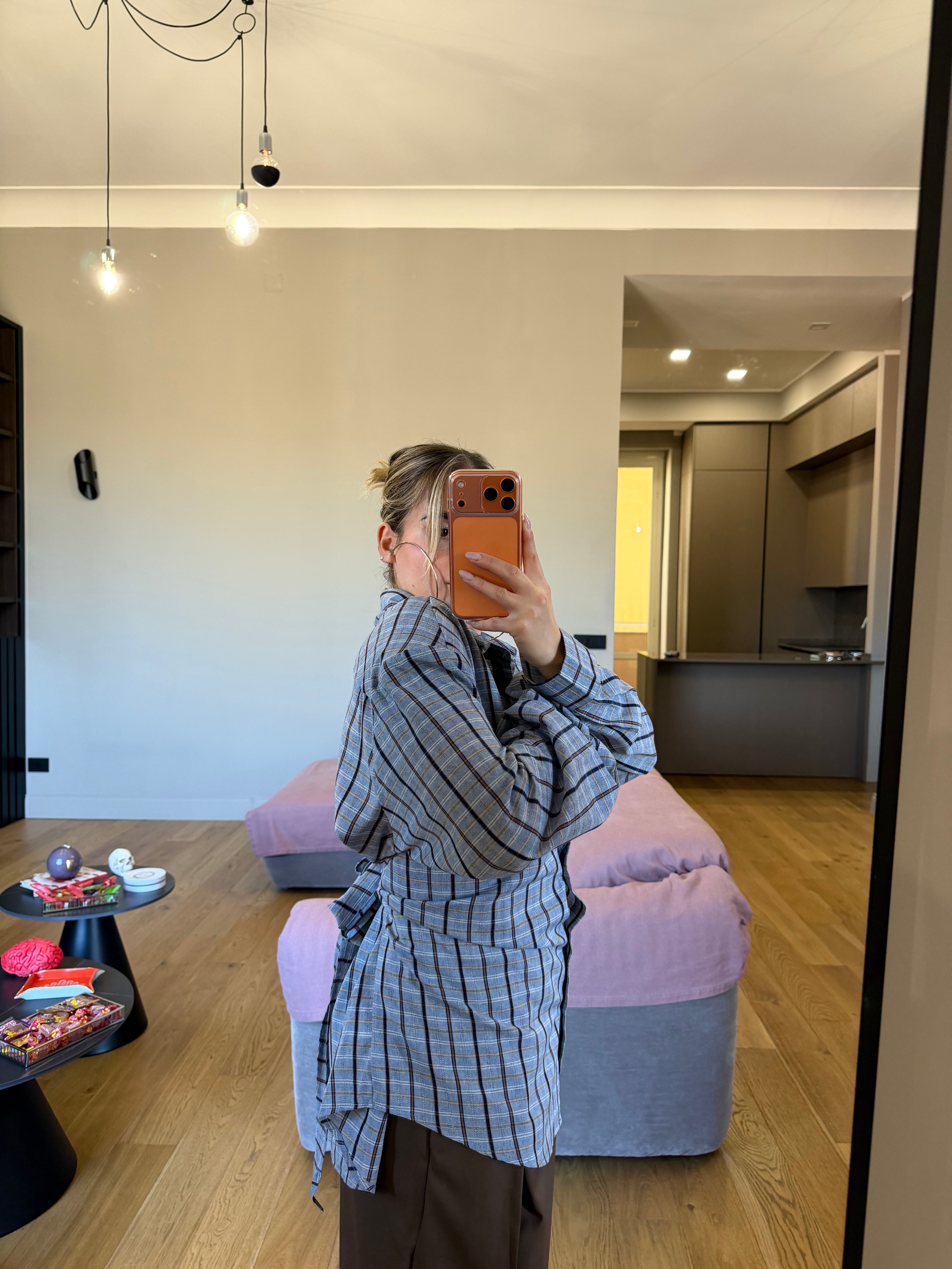 Camicia punto vita regolabile con fusciacca