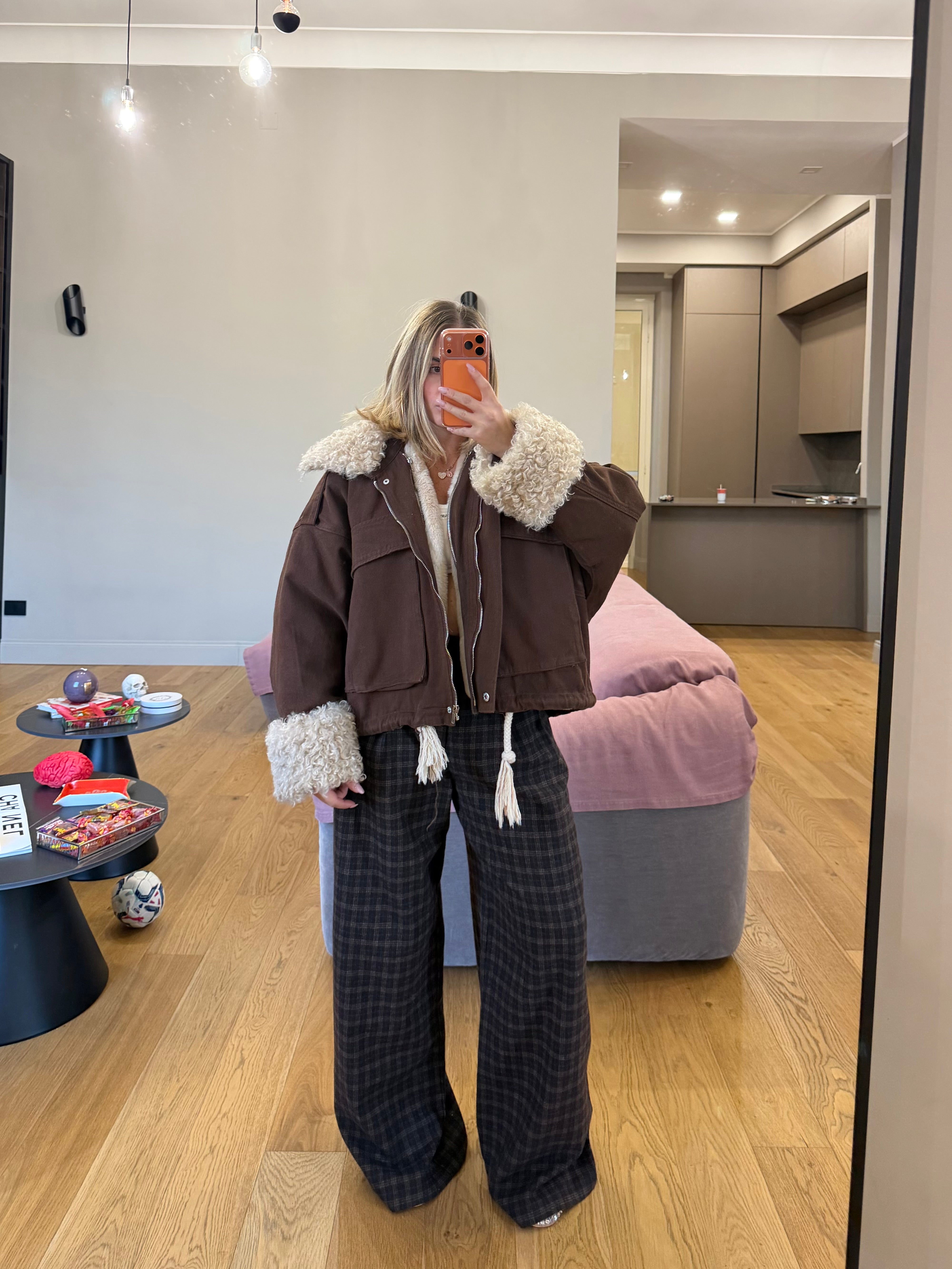 Giubbino rivestito in pelliccia