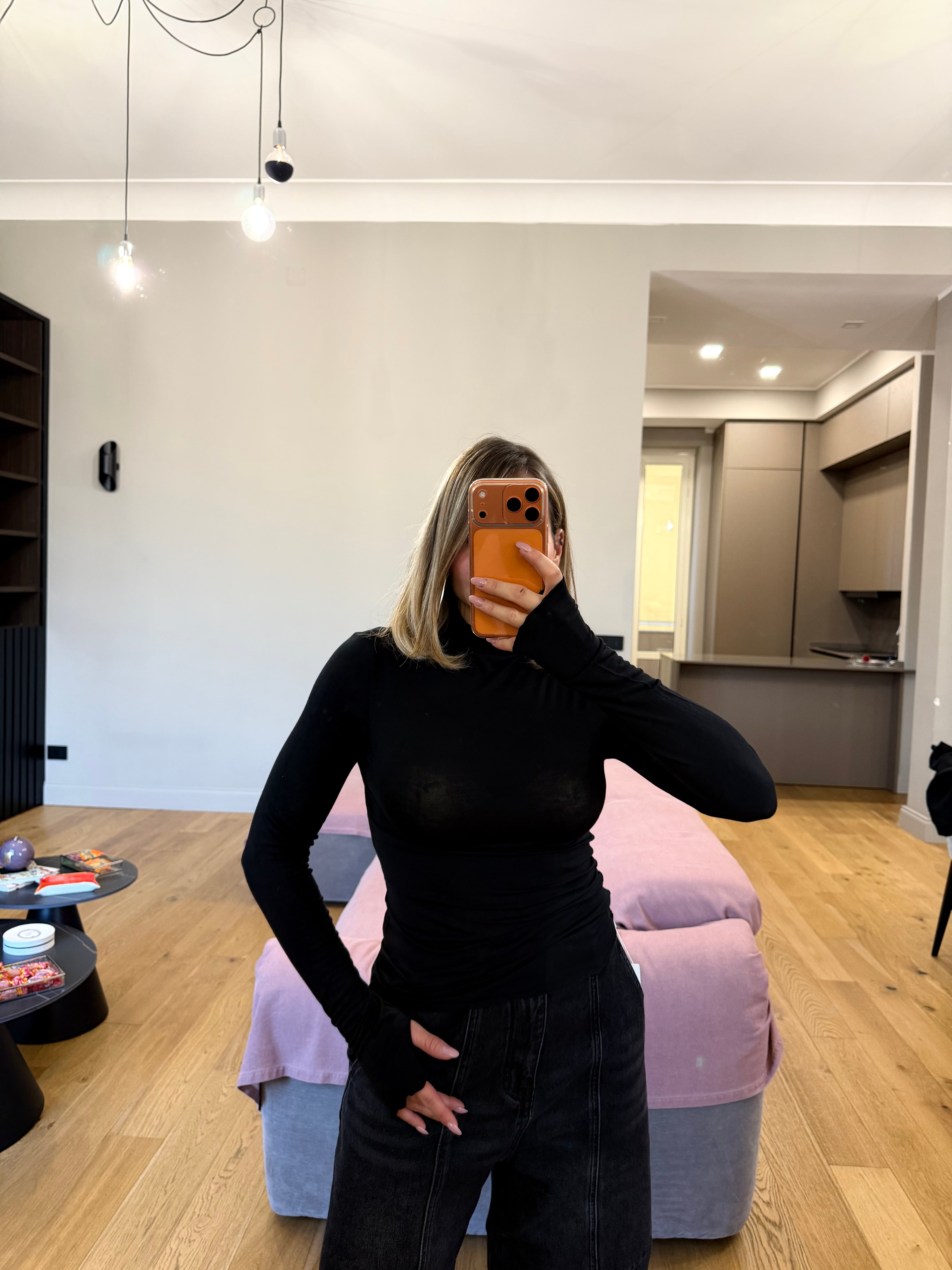 Dolcevita manica guanto