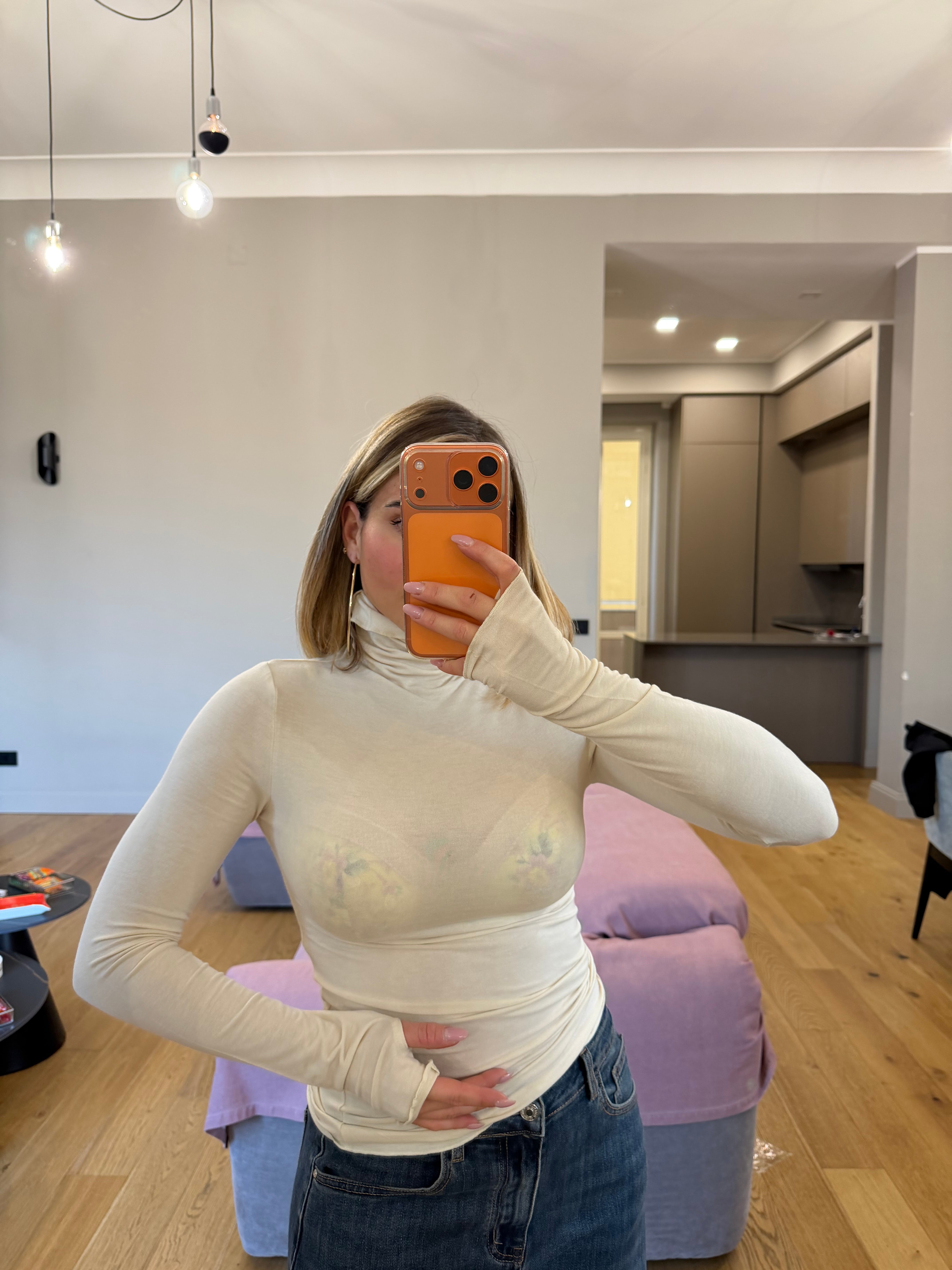 Dolcevita manica guanto